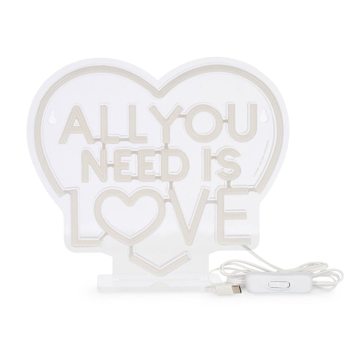 Lámpara Led Efecto Neón- All You Need is Love - It's a Sign