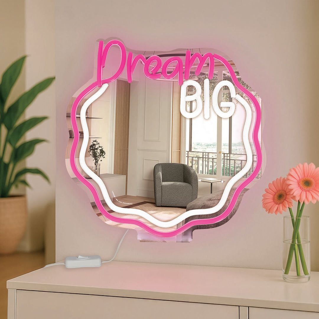 Espejo neon - efecto luces led - Dream Big