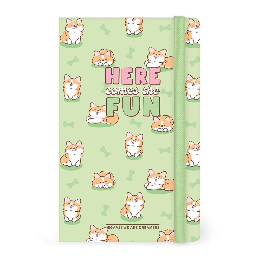 Cuaderno a Rayas Photo Notebook con Portada Rígida Ilustrada - Corgi