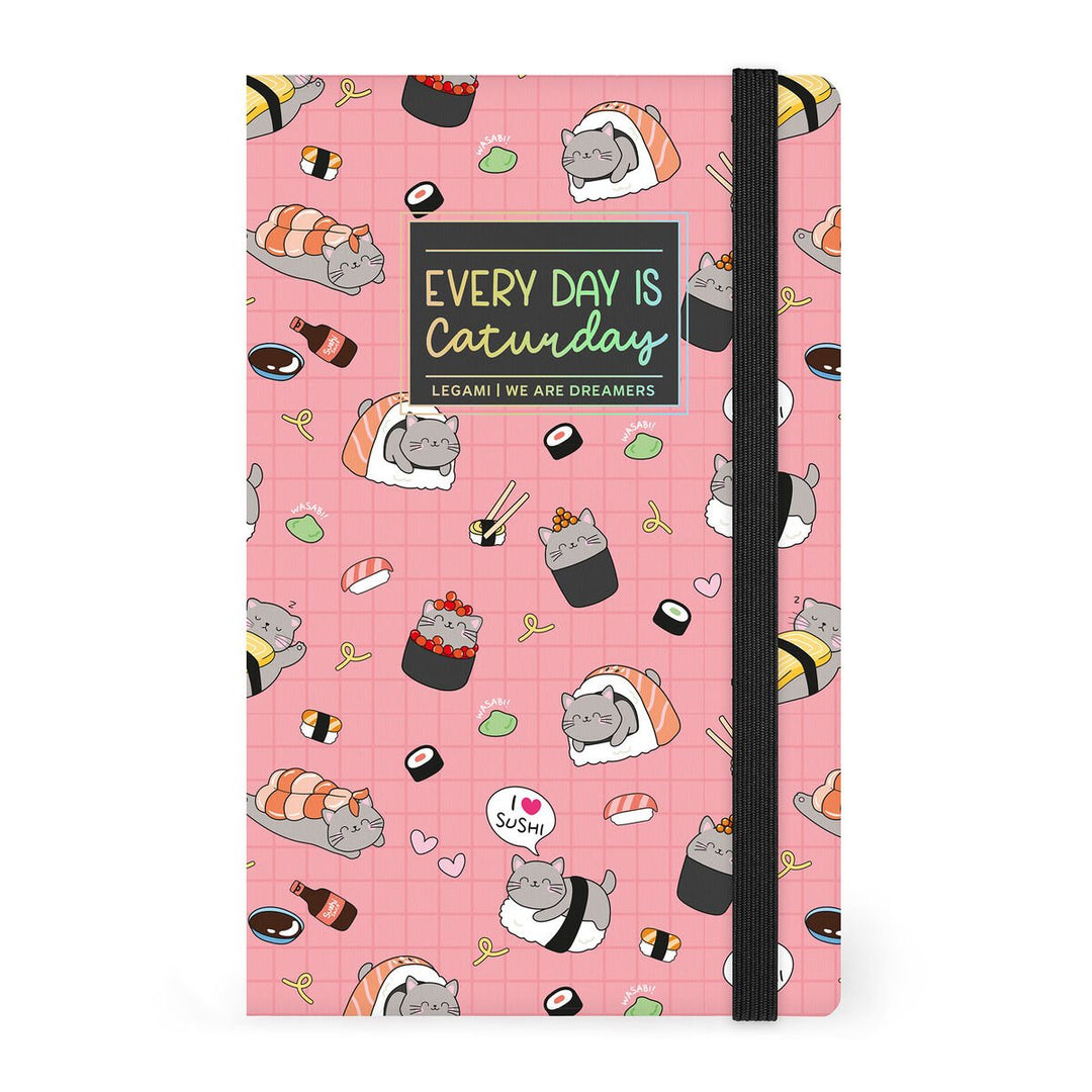 Cuaderno a Rayas Photo Notebook con Portada Rígida Ilustrada - Sushi Cat