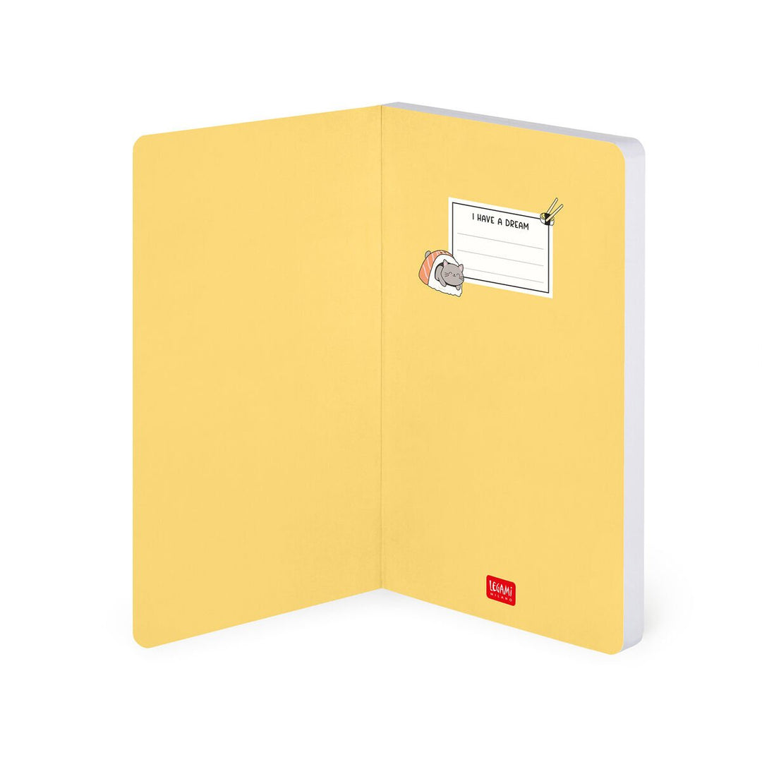 Cuaderno a Rayas Photo Notebook con Portada Rígida Ilustrada - Sushi Cat