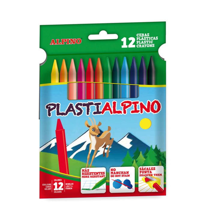 Estuche 12 ceras plastialpino