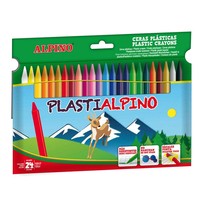 Estuche 24 ceras Plastialpino