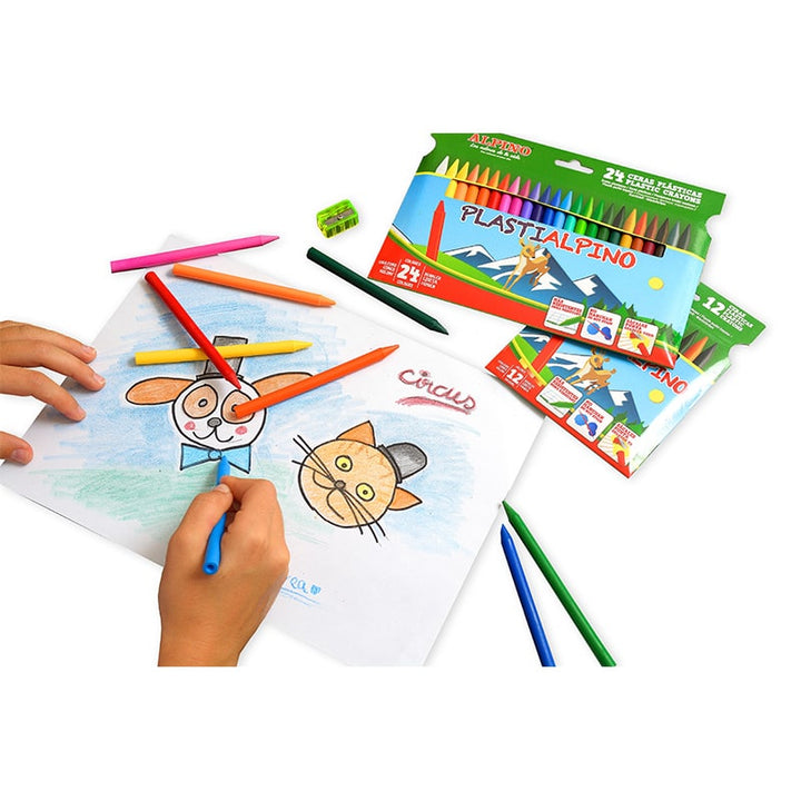 Estuche 24 ceras Plastialpino