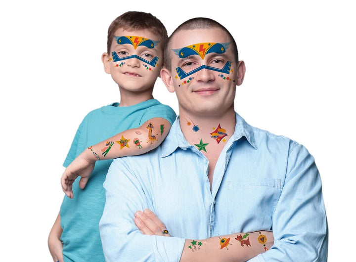 Pegatinas Faciales y Tatuajes - Superheroes
