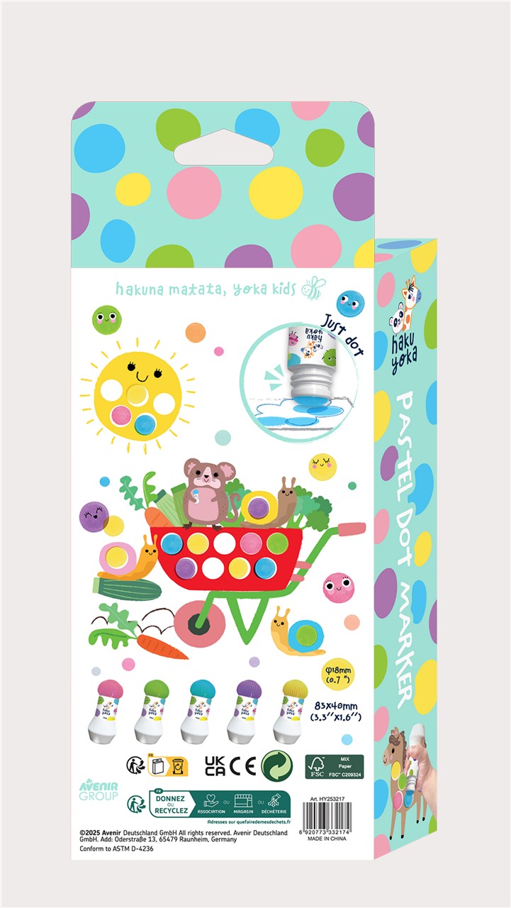 Dot 4 Fun Rotuladores de Puntos Pastel