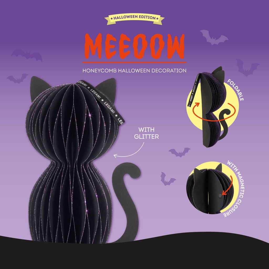 Adorno de Halloween de Nido de Abeja - Meeoow