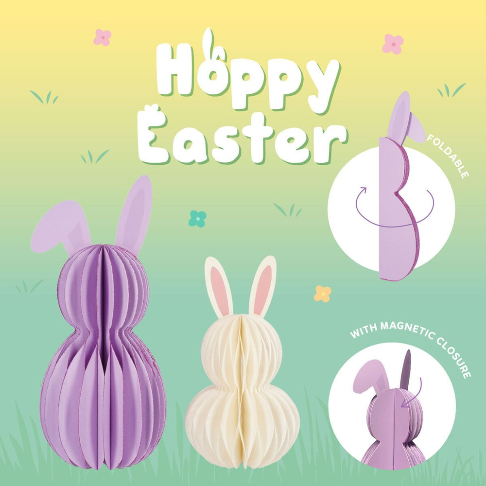 Set de 2 Conejitos Plegables de Papel - Hoppy Easter