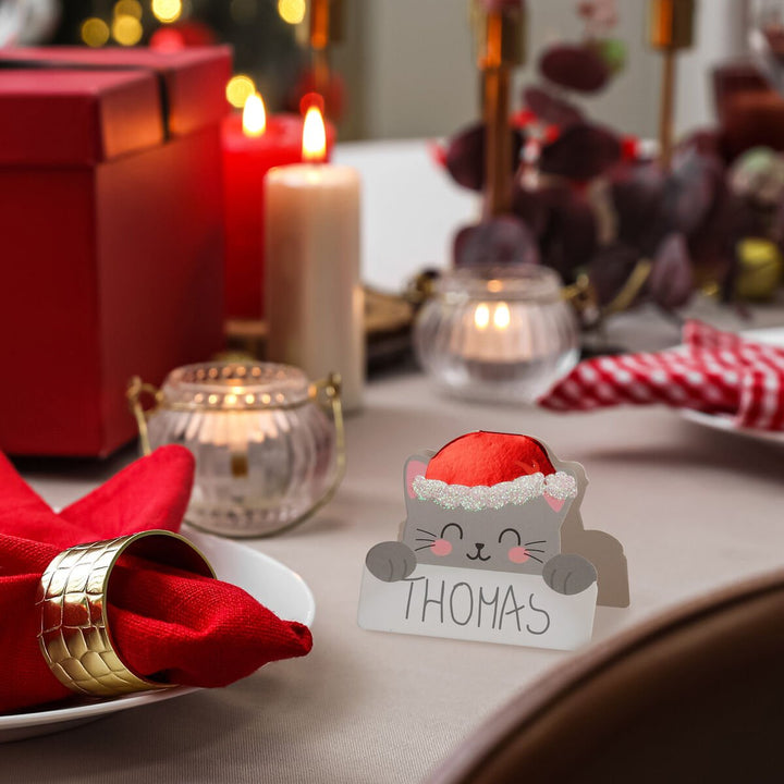 Set de 12 Marcasitios Navideños