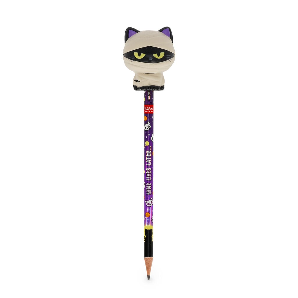 Lápiz Antiestrés de Halloween Mummy Cat «Nine Lives Later» - Squeezies