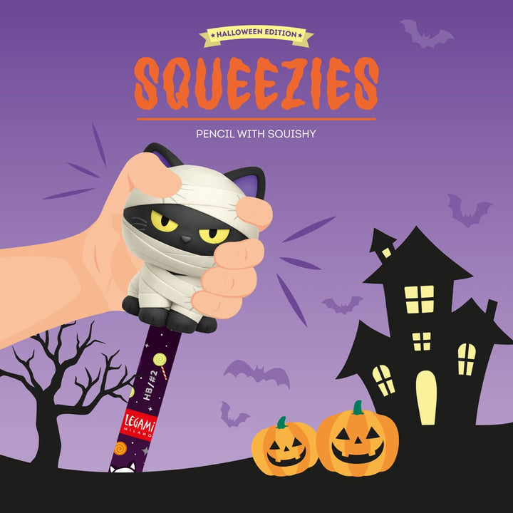 Lápiz Antiestrés de Halloween Mummy Cat «Nine Lives Later» - Squeezies