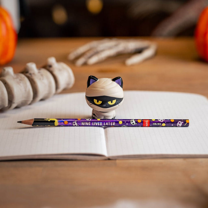 Lápiz Antiestrés de Halloween Mummy Cat «Nine Lives Later» - Squeezies