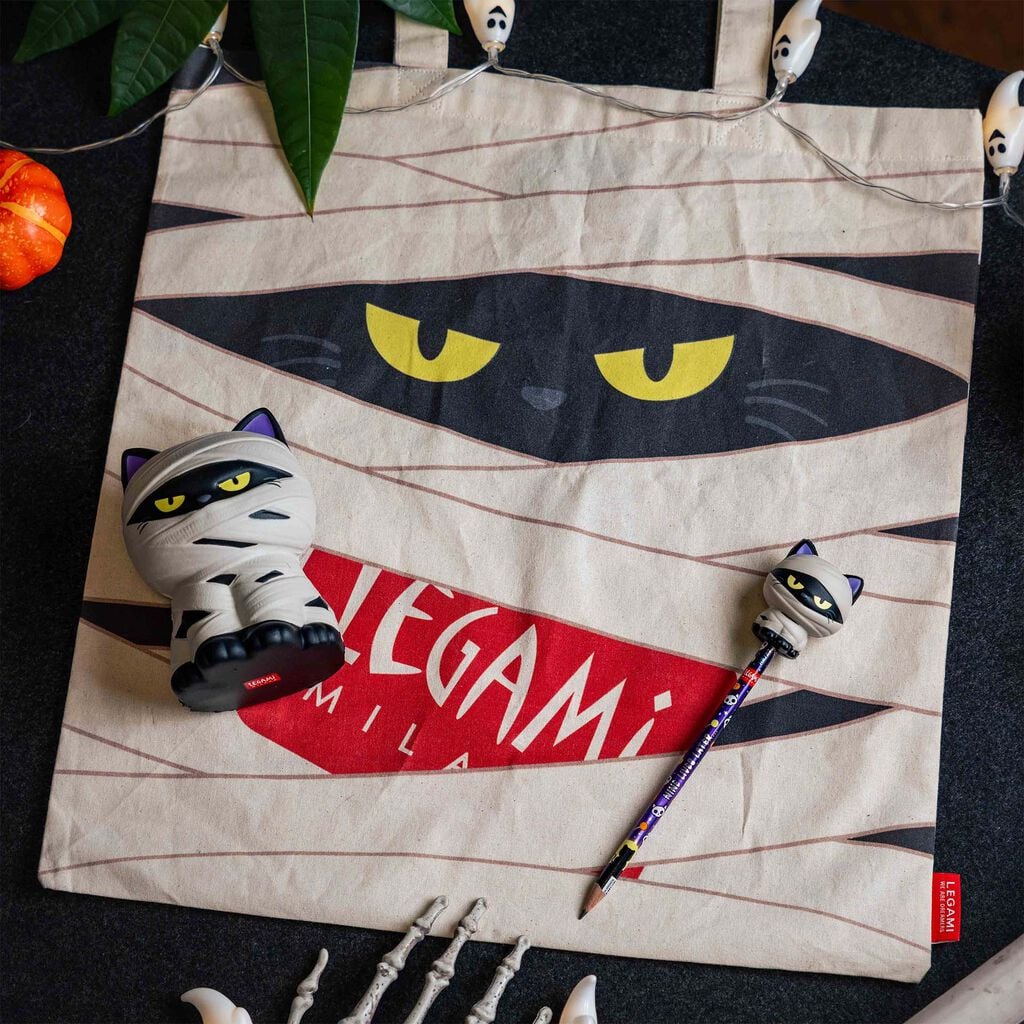 Lápiz Antiestrés de Halloween Mummy Cat «Nine Lives Later» - Squeezies