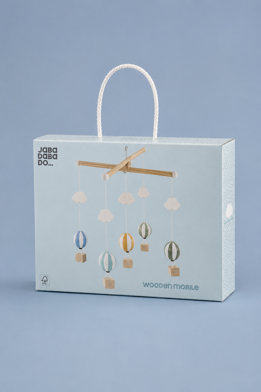 Móvil madera Globos Azul