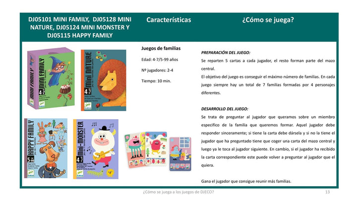 Cartas Mini Family
