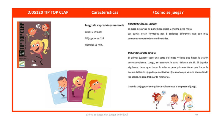 Cartas Tip Top Clap