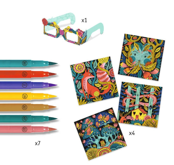 Taller Colorear en 3D Bosque fantástico