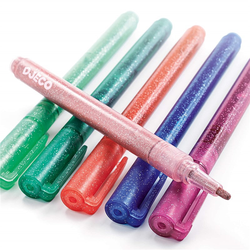 Colores 6 rotuladores purpurina sweet
