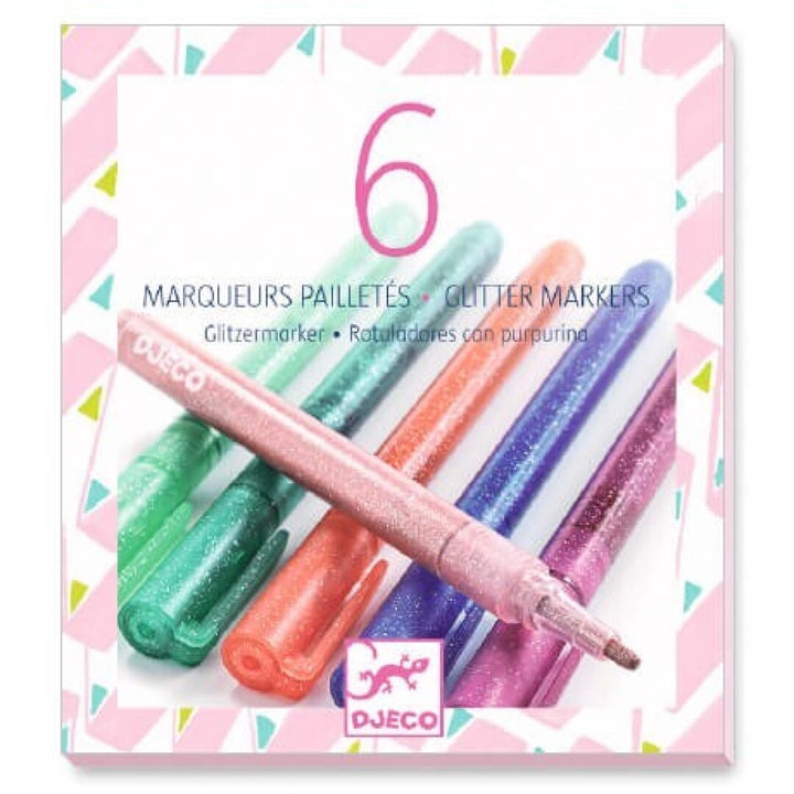 Colores 6 rotuladores purpurina sweet