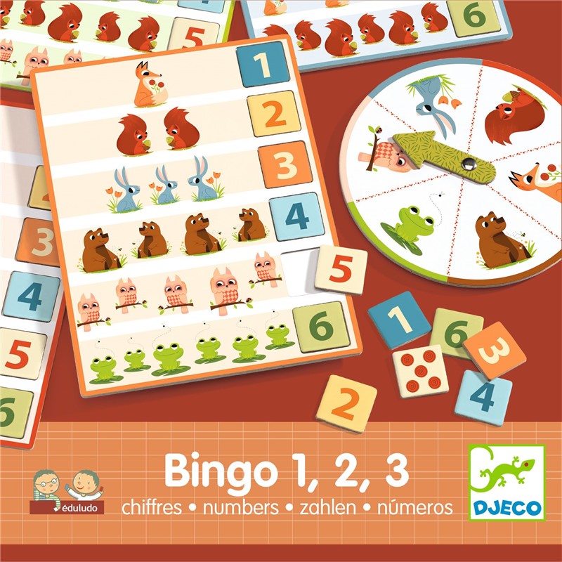 Educativos Bingo 1, 2, 3 números