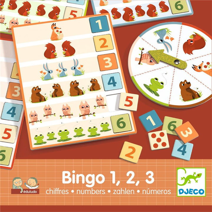 Educativos Bingo 1, 2, 3 números