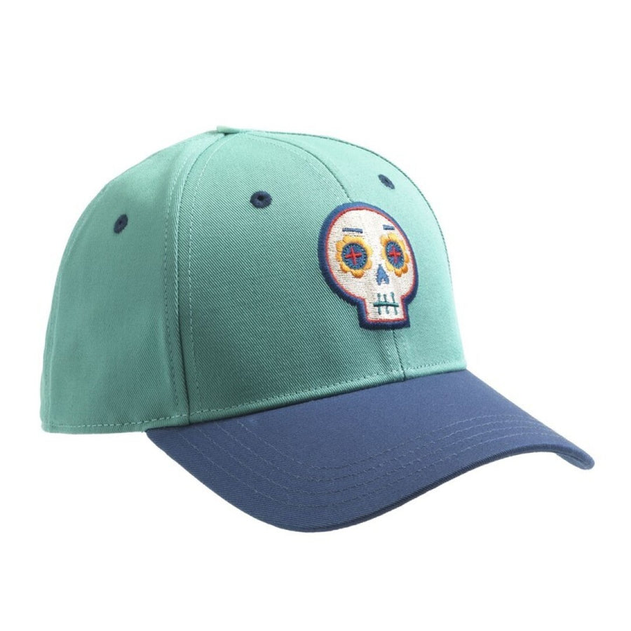 Gorra Calavera verde y azul