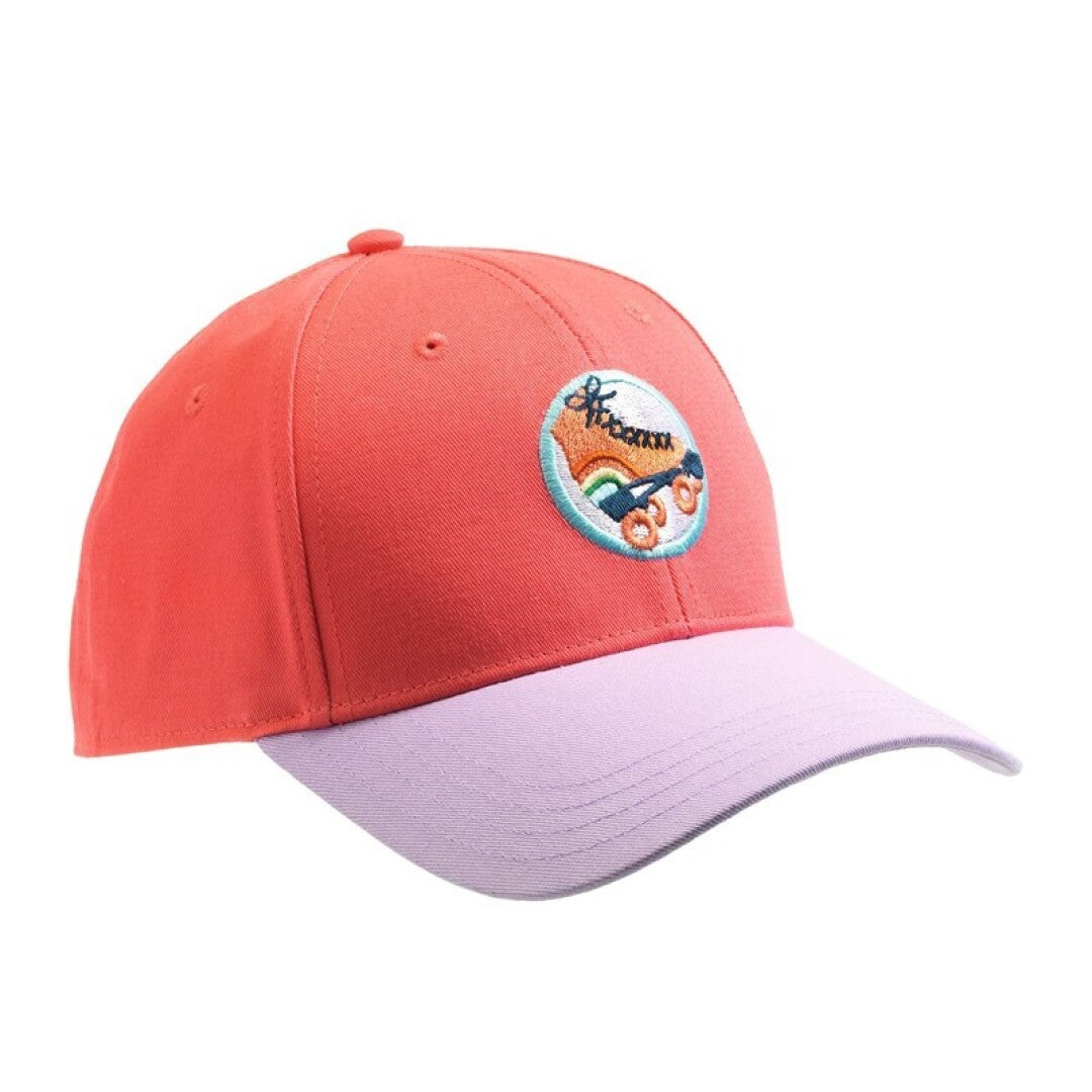 Gorra Patines coral y lila