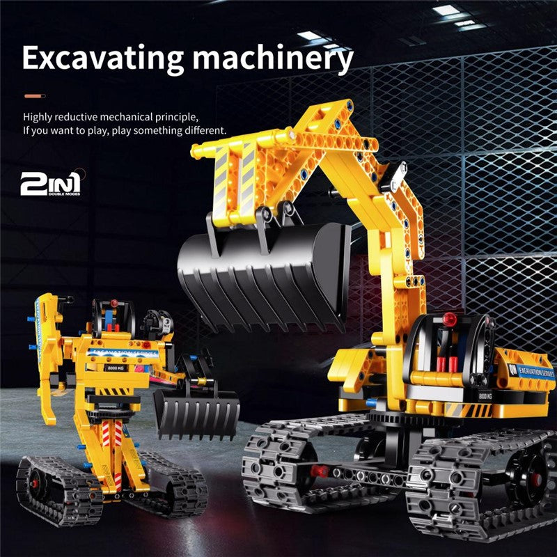 iMMaster Excavadora y robot 2 en 1 - 342pzas.