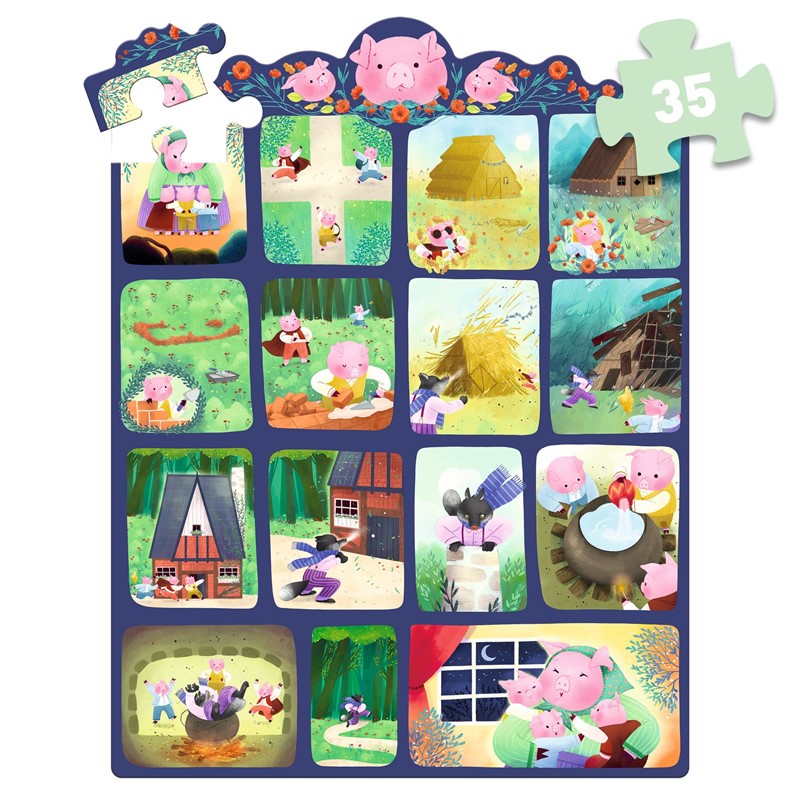 Puzzle Cuentos Los 3 cerditos
