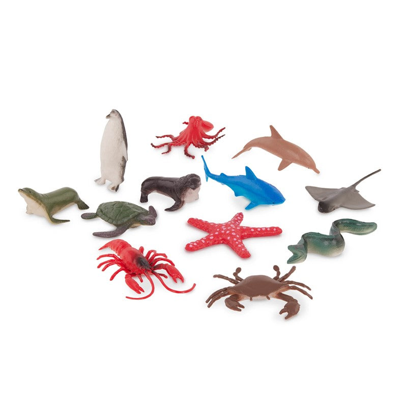 Bote de 60 animales marinos