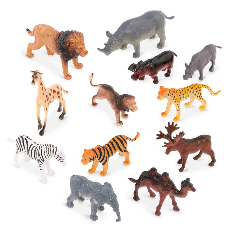 Tubo de 12 animales salvajes 4-8 cm