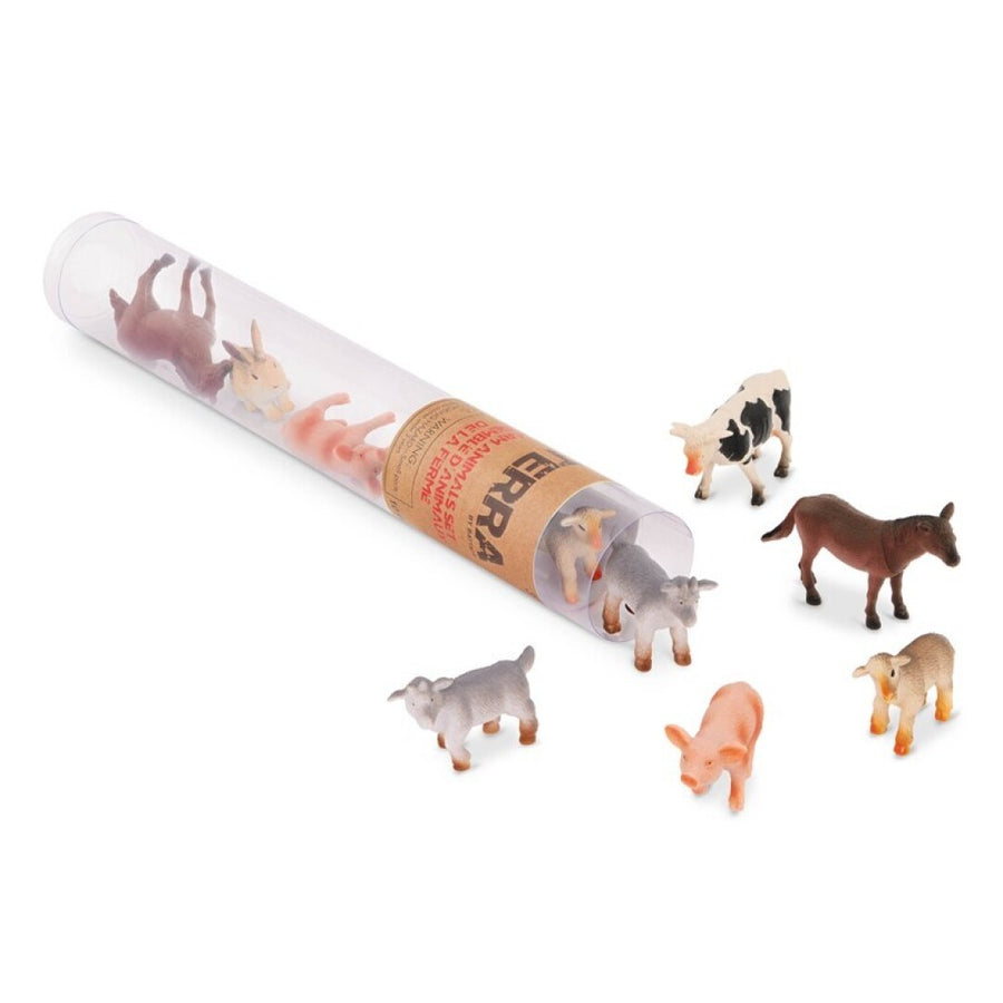 Terra Tubo de 10 animales de la granja 4-8 cm