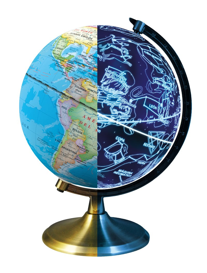 Globo terráqueo día y noche