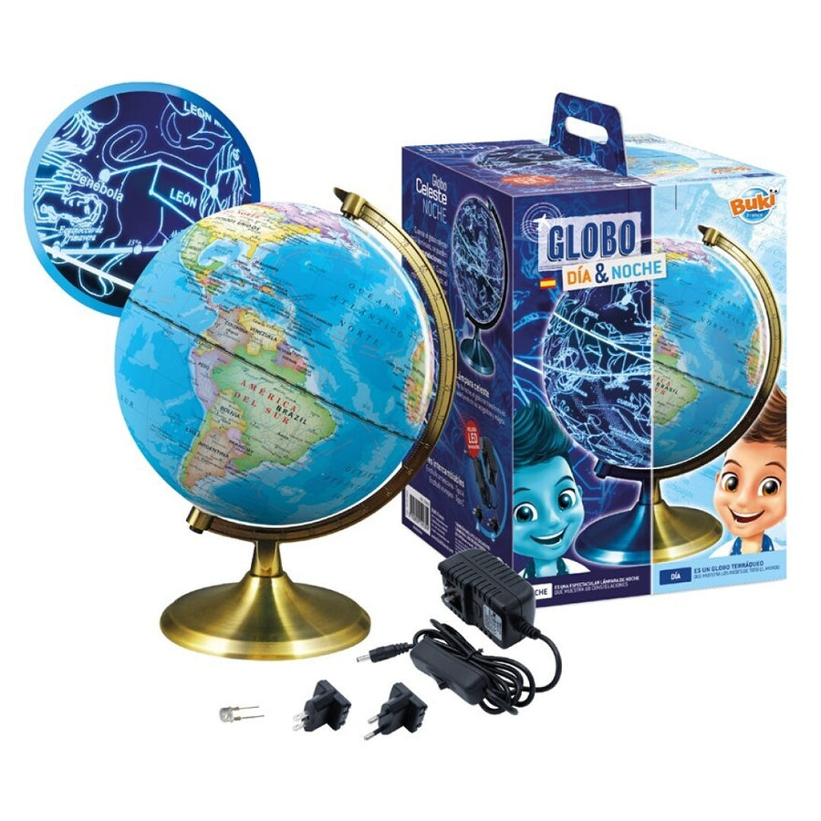 Globo terráqueo día y noche