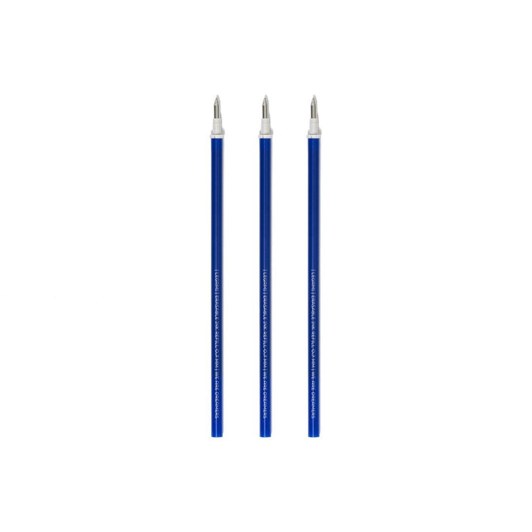 Set de 3 Recambios para Bolígrafo de Gel Borrable - Tinta Azul - Erasable Pen