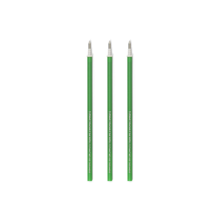 Set de 3 Recambios para Bolígrafo de Gel Borrable - Tinta Verde- Erasable Pen