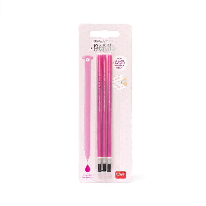 Set de 3 Recambios para Bolígrafo de Gel Borrable - Tinta rosa - Erasable Pen