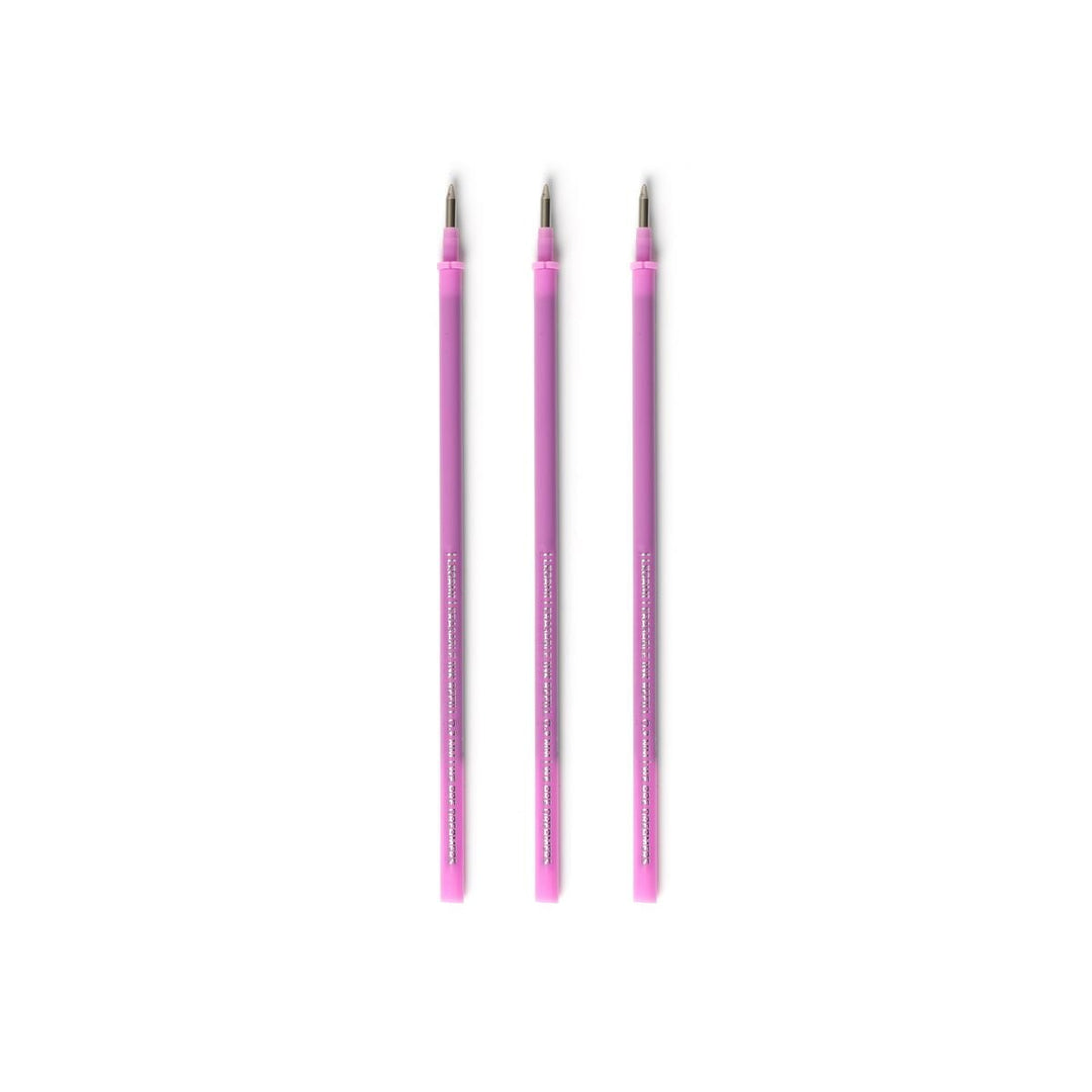 Set de 3 Recambios para Bolígrafo de Gel Borrable - Tinta lila - Erasable Pen