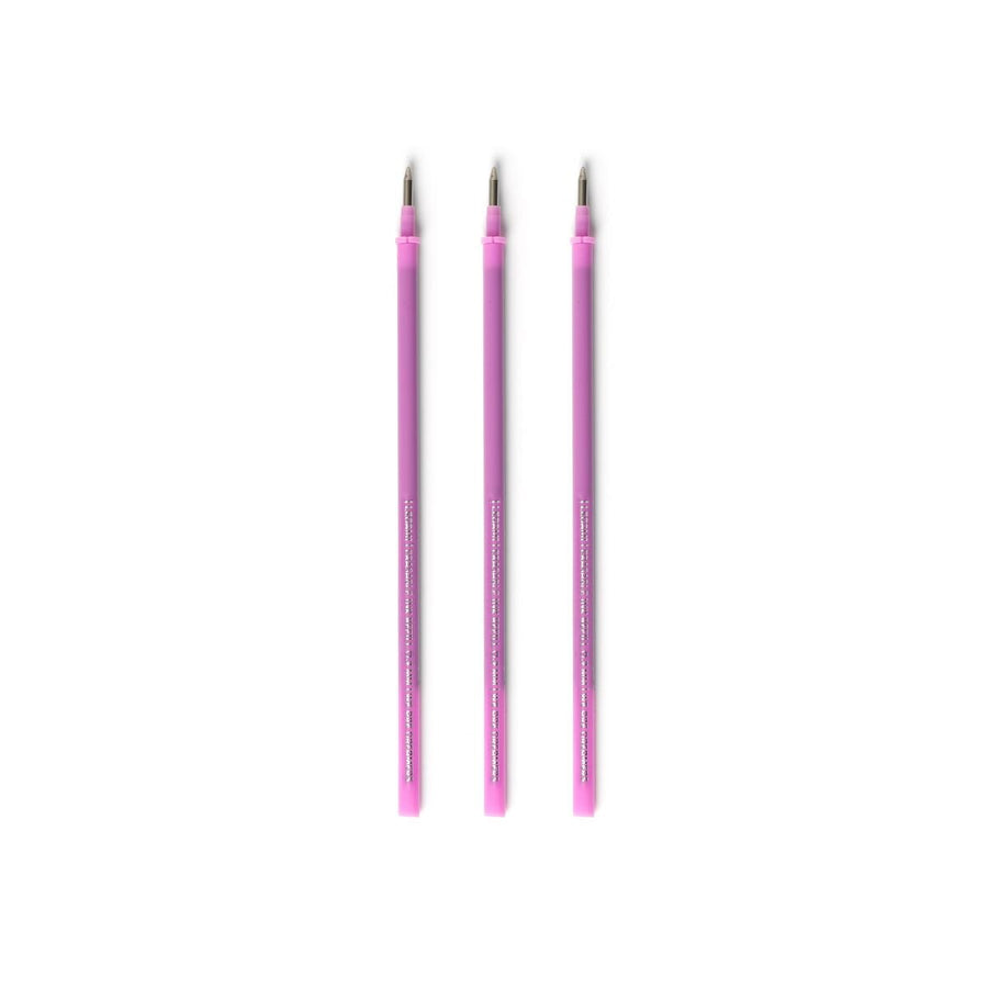 Set de 3 Recambios para Bolígrafo de Gel Borrable - Tinta lila - Erasable Pen
