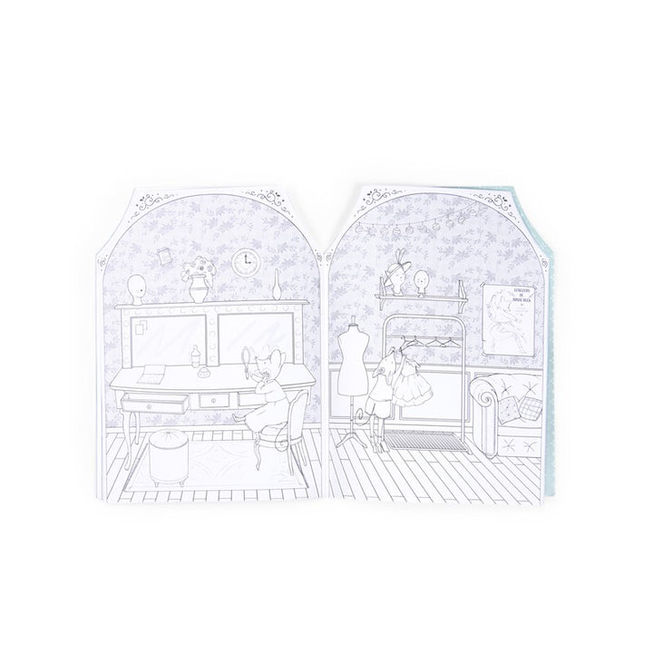 Cuaderno para pintar y pegatinas "Escuela del baile"