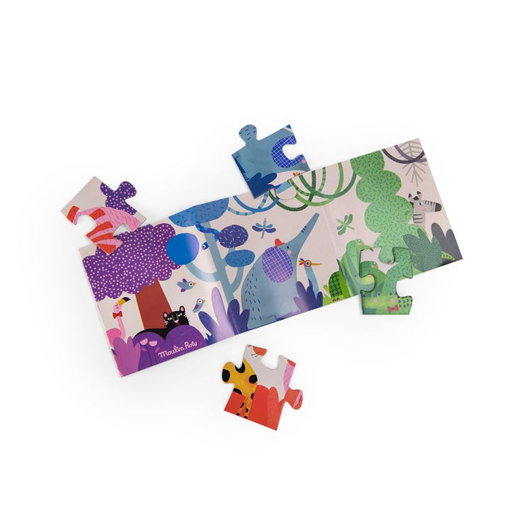 Puzzle La jungla arco iris Toupitis (24 piezas)