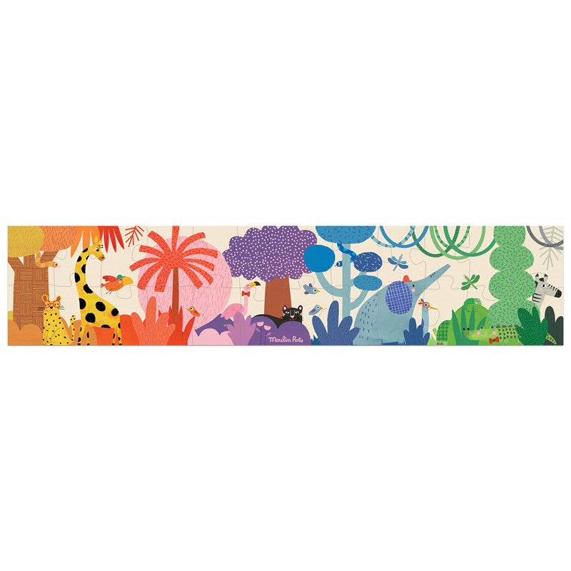 Puzzle La jungla arco iris Toupitis (24 piezas)