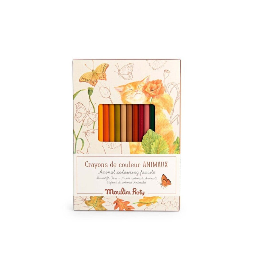 12 lápices de colores + tarjetas El jardinero