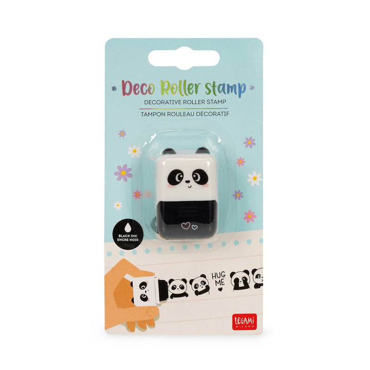Sello decorativo de rodillo - Deco Roller Stamp - Panda - tinta negra