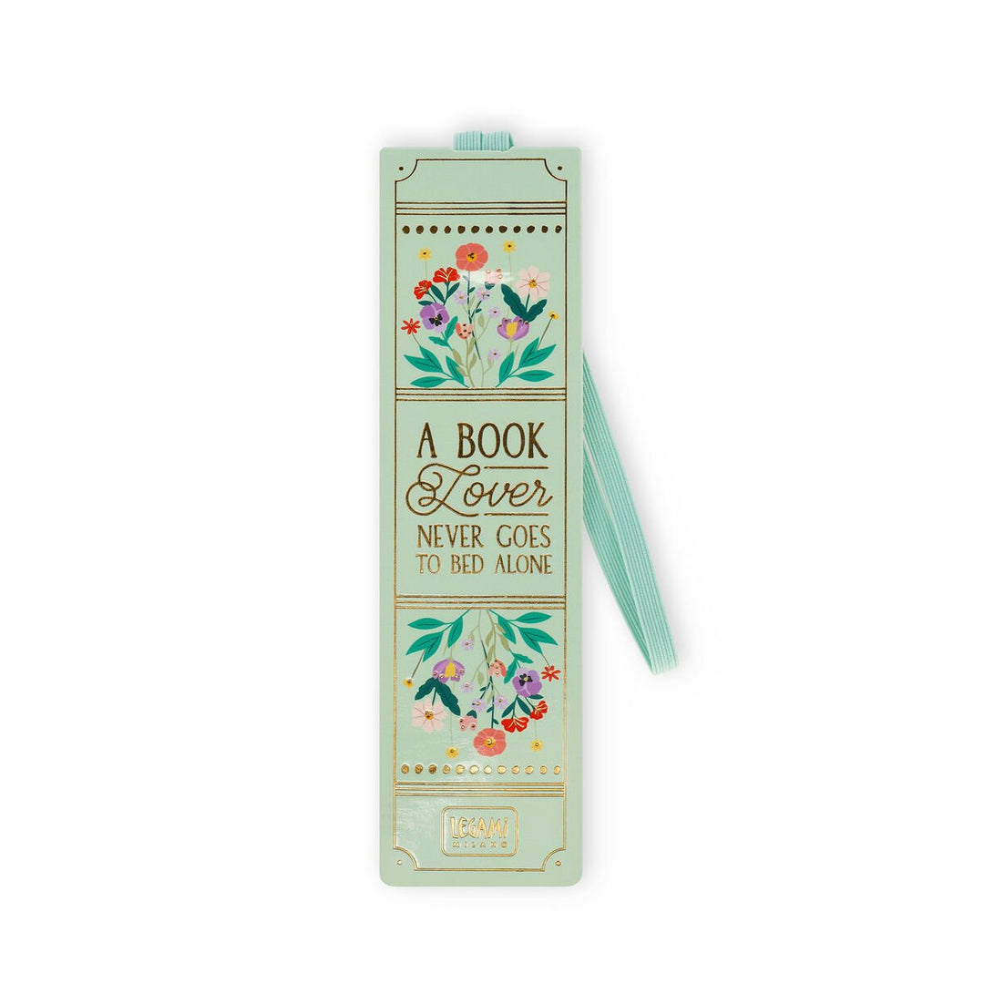 Marcapáginas Ilustrado con Elástico - Flowers - Bookmark
