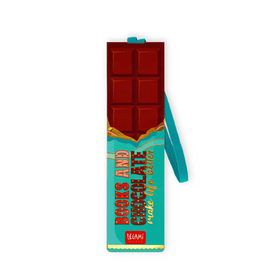 Marcapáginas Ilustrado con Elástico - Chocolate - Bookmark