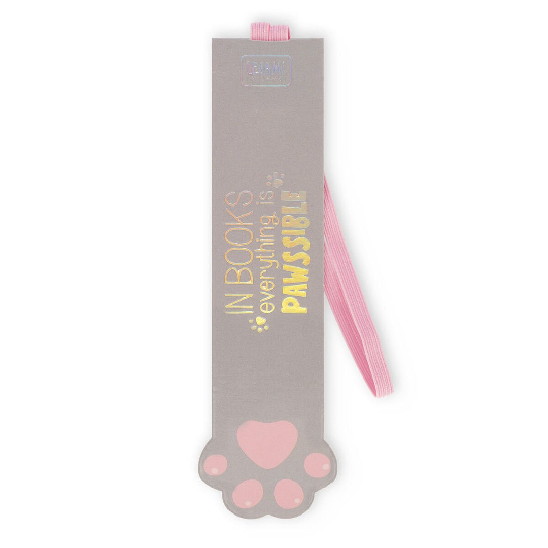 Marcapáginas Ilustrado con Elástico - Kitty, Paw - Bookmark