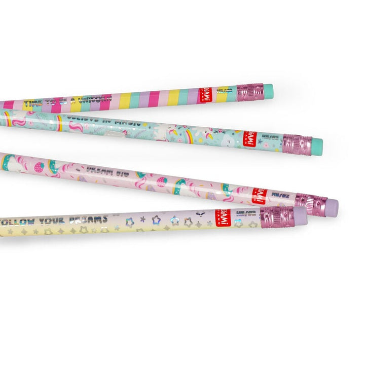 4 lápices HB grafito con aroma - Smelling good! - Unicorn