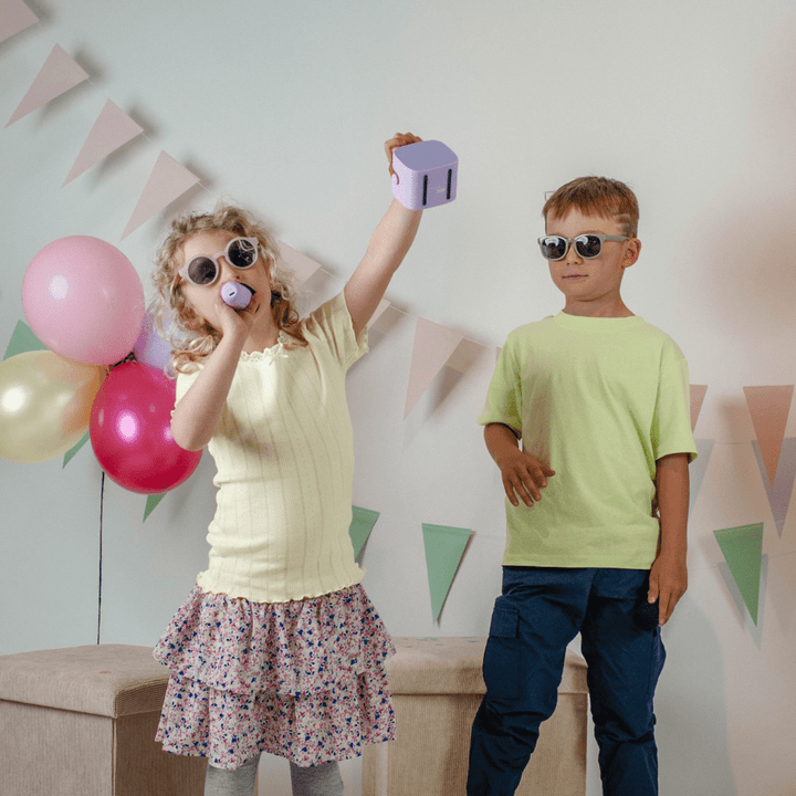 Karaoke – Altavoz Bluetooth con micrófono - Lila