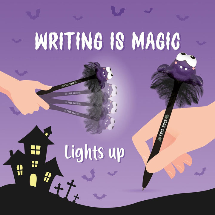 Light-up gel pen - writing is magic - spider - Halloween